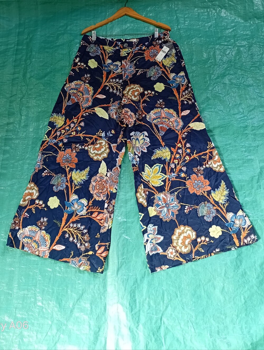 Anthro Maeve plus 16 Elastic waist pullon Wide Leg Pant NEW Botanical Floral F/W
